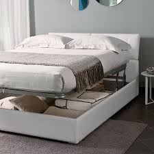 Letto antares una piazza e mezza ciliegio e bianco e zucchero. Letto Contenitore Con Schienale Reclinabile In Vera Pelle Maggioni Glamour