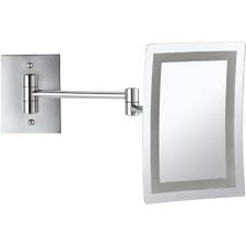 Mirror image™ minimalist rectangular 3x wall mirror with chrome finish. Battery Operated Wall Mounted Lighted Makeup Mirror Ideas On Foter