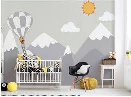 Handgemalte Geometrische Kinderzimmer Kinder Wallpaper Tiny Haus Familie Idee In 2020 Babyzimmer Wandgestaltung Kinder Zimmer Kinderzimmer Wand
