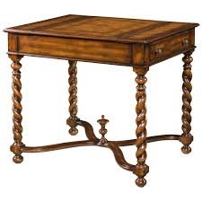 Theodore Alexander Essential Ta A Spiral Turned Game Table Game Room Chairs Table Games End Tables With Storage