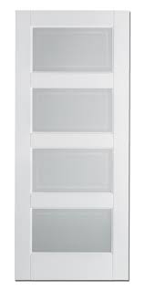 White glazed internal doors give this home a light, airy feel. Contemporary 4 Light White Prime Glazed Internal Door