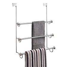 Over the door bathroom towel holder. Idesign York Over The Shower Door Hanging Towel Rack For Bathroom Chrome Brushed Steel Walmart Com Walmart Com