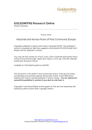 PDF) Industrial and Human Ruins of Postcommunist Europe