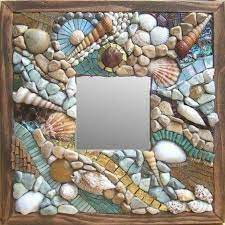 Cornici Decorate Con Le Conchiglie Idee Di Mosaico Cornici Rustiche Idee Fai Da Te