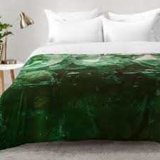Thicken quilted bedspread printed lace plush velvet bed cover king queen size. Emerald Green Velvet Bedding Wayfair