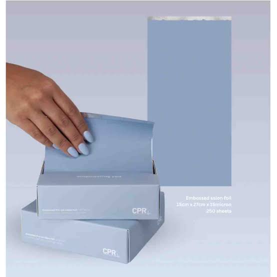 Vitafive Cpr Blue Embossed Precut Foil 250 Sheets - 15 Mic | Salon Direct