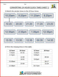 So 13855111 is mainly about the converse problem, converting 24 hour to 12 hour time. 24 Hour Clock Conversion Worksheets 24 Hour Clock Time Worksheets Math Time