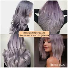 Brilliant silver white hair toner. Dark Silver Grey Permanent Hair Color 8 01 Shopee Philippines