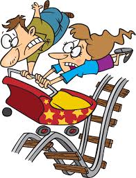 Thrilling Roller Coaster Ride Cartoon - Fun Amusement Park ...