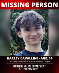 💔‼️ MISSING ALERT ‼️💔 A family in Medford, Oregon is living every  parent's worst nightmare. 14-year-old Harley Cavallini has disappeared —  and his loved ones are desperate for answers. Please take a