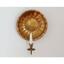 Check spelling or type a new query. Vintage Brass Candle Sconce With Round Fluted Reflector Brass Candle Sconce Candle Sconces Brass Candle