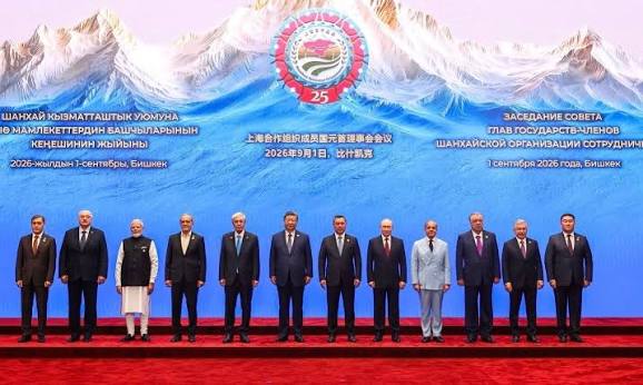 PM Modi joins fellow world leaders for a group photograph at the 26th Shanghai  Cooperation Organisation Summit in Bishkek, as leaders come together for  crucial discussions on the region's shared priorities and