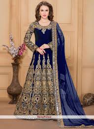 Customary Tafeta Silk Embroidered Work Designer Floor Length Suit Silk Anarkali Suits Indian Outfits Indian Dresses