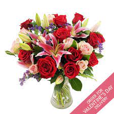 Cancel to go back to the main app navigation. Valentines 31 Stem Mixed Rose Lily Flower Bouquet Costco Uk