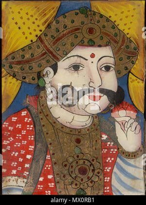 English: The pictures made by Indian artists for the British in India are called Company paintings. This one shows a military officer of the East India Company. The Indian artist has