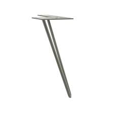 Pied De Table Basse Design Fixe Acier Brut Gris 30 Cm Cime Pied Table Basse Table Basse Design Et Table Basse