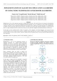Implementation Of 16x16 Bit Multiplication Algorithm By