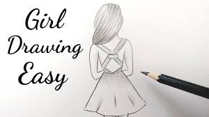 Look these cute girls drawings! How To Draw A Girl Easy Back Side Drawing Of A Girl Easy Step By Step Pencil Sketch Of Girl Tutorial Youtube