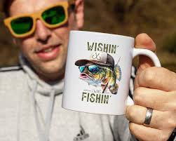 Wishin' I Was Fishin' 11oz Coffee Mug, Bass Fishing, Fish Mug, Fisherman  Gift, Fishing Lover Mug, Dad Gift, Birthday Gift, Coffee Lover
