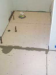 Learn how to lay laminate flooring with this guide from bunnings warehouse. Final Sheets Of Hardibacker Fastened To Bathroom Subfloor Flooring Backerboard Installation