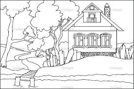 Football season is on its way! House By The Lake Coloring Page Free Printable Coloring Pages For Kids