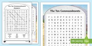 When we talk concerning free printable 10 commandments worksheets, scroll down to see several related images to give you more ideas. Ten Commandments Word Search Worksheet Worksheet