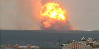 A Russian ammunition dump exploded, injuring multiple people ...
