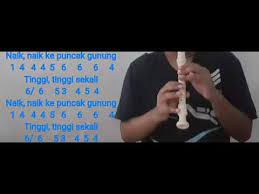 Not Angka Lagu Naik - Naik Ke Puncak Gunung Recorder Cover | Not Angka Naik - Naik Ke Puncak Gunung - YouTube