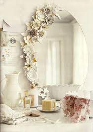 Specchi Decorati Fai Da Te Fiori Sullo Specchio Decorare Mobili Fai Da Te Specchi Decorativi Arredamento Bagno Fai Da Te