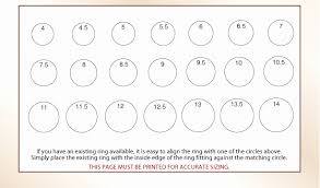 printable ring size chart and printable ring sizer