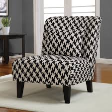 Black And White Houndstooth Accent Chair Black White Accent Chair White Dining Room Living Room Chairs Furniture