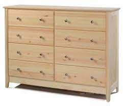 Solid Unfinished Pine Hawthorne 8 Drawer Dresser Dresser With Mirror Real Wood Furniture Unfinished Dresser