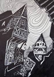 Top drawing, drawing in india. The Music Of Erich Zann 3 H P Lovecraft Drawings Sketch By Victoria Trok Artist Com