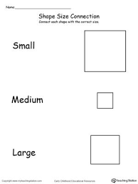 Small Medium And Large Shapes Shapes Worksheet Kindergarten Shapes Worksheets Kindergarten Worksheets