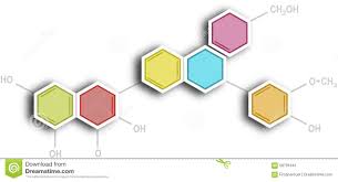 Hexagonal Organic Chemistry Formula Chart Stock Illustration