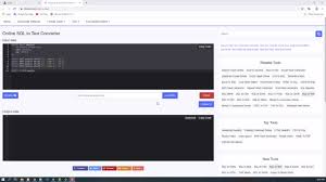 Online Sql To Text Converter Trong 2020