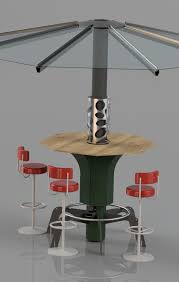 Die Bar Mit Der Heizung Feuertonnen Scheitholz Strahler