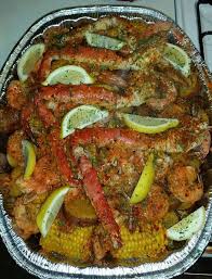While this recipe bakes haddock, lobster, and scallops into a creamy casserole, any combination of seafood—cod, crab, shrimp—will work just as well. Seafood Bake Boil With Crab Legs Shrimp Potatoes And Corn Seafood Dinner Food Dishes Seafood Dishes