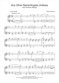 Thomas Newman Any Other Name Angela Undress From American Beauty Sheet Music Pdf Notes Chords Film Tv Score Piano Solo Download Printable Sku 17288
