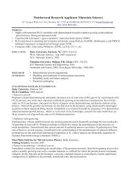 Phd Cv Postdoctoral Research