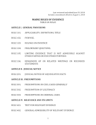 Https Www Courts Maine Gov Rules Adminorders Rules Text Mr Evid Only 2018 06 29 Pdf