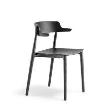 Chaise design noire sixteen : Lot De 2 Chaises Bois Design Nemea 2825 Pedrali Frene Noir Cerise Sur La Deco