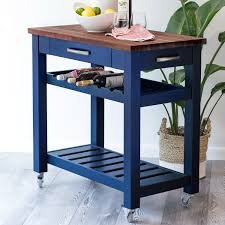 metro mobile kitchen island solid navy
