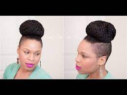 Natural Hairstyle Easy Shaved Sides A Top Knot Tutorial Youtube Natural Hair Styles Edgy Hair Shaved Side Hairstyles