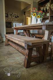 This is an easy diy dining room table and bench tutorial. Diy 40 Bench For The Dining Table Shanty 2 Chic