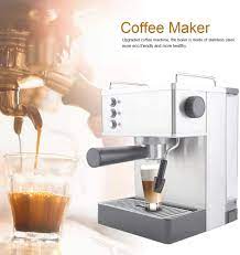 Espresso Machine Stainless Steel Coffee Machine High Pressure 19 Bar Pump Italy Coffee Machine For Cappuccino And Latte Silver Amazon De Home Kitchen