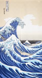 Made In Japan Noren Curtain Tapestry Ukiyoe Hokusai The Great Wave Kanagawa Futon Tokyo