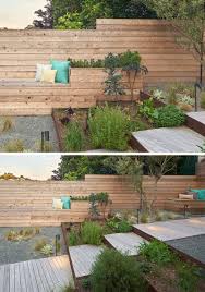 12 Ideas For Including Built In Wood Planters In Your Outdoor Space Shade Garden Design Wood Planters Low Maintenance Garden Design