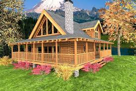 The guest house is currently a professional sound studio. Wrap Around Porch House Plans For Small Modular Home Porch House Plans Log Cabin Floor Plans Log Cabin Plans