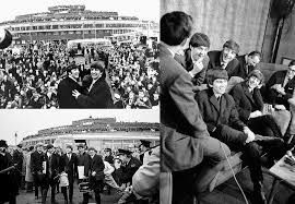 OnThisDay in 1964, The Beatles landed at #Heathrow, marking their iconic return from the US! 🎶✈️ To celebrate 60 years, our colleagues have recreated the Abbey Road, Red Album & Help! covers.